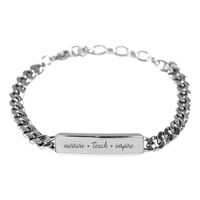 "Nurture, Teach, Inspire" ID Bar Bracelet– Think Goodness