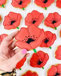 BAKED BY STEPH on Instagram: “I’m loving the vibrancy of these poppy cookies for @kenzo ❤ sometimes the simplest of designs can be the most beautiful”