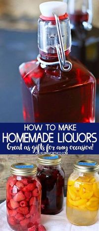 How to Make Homemade Liquors or homemade brandy. This homemade fruit brandy recipe is so easy & makes excellent gifts for the holidays or any occasion. via @KleinworthCo