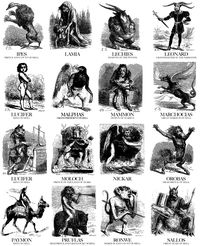 names of demons from Collin de Plancy's "Dictionnaire Infernal" (1818)