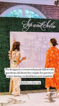 We designed a crossword puzzle filled with questions all about the couple | Cute wedding ideas, Future wedding plans, Wedding activities