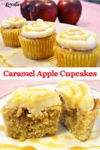 Caramel Apple Cupcakes - The Kreative Life