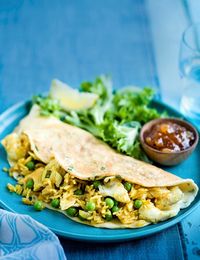 Kedgeree omelette Kedgeree is a classic dish of curried rice, flaked, smoked fish and hard-boiled eggs. In this version, we've updated the classic by substituting the boiled eggs for an omelette to wrap the Kedgeree in.