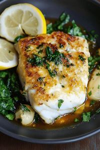 Baked Cod with Lemon and Garlic