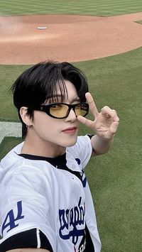 Ateez’s Wooyoung in Los Angeles DODGERS