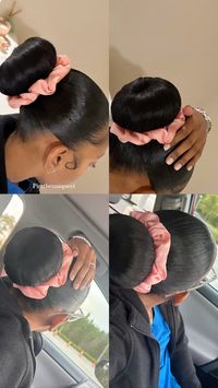 #hairstyles #relaxedhair #relaxedhaircare #bun