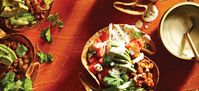 Served in a crispy tortilla bowl, this lentil taco salad overflows with saucy lentils, lettuce, jicama, and a zesty lime crema. Get the recipe!