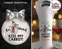 Personalized ornaments wine bags and more by FestiveFlirts on Etsy