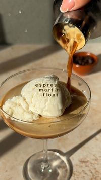 This is the perfect boozy drink to cool you down this Summer. The sweet and cold ice cream pairs SO well with the rich espresso making it truly so delicious.   Find the full recipe listed below - like + save this post to make later!