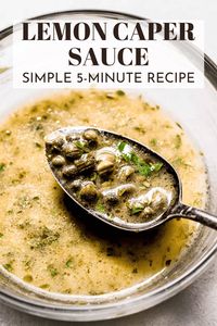 This easy 6-ingredient lemon caper sauce has a delicious dimension of flavors and a velvety richness, making it the perfect match for fish, shrimp, chicken, and more! Ready in just 5 minutes, it’s a simple go-to sauce that always upgrades your weeknight dinner. // pasta // ravioli