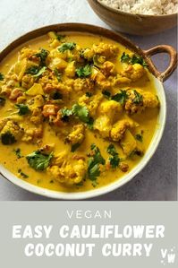 Easy Cauliflower Coconut Curry - Vegan Waffle