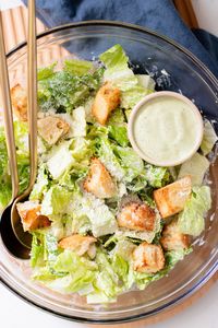 If you are looking for the Best Vegan Caesar Dressing, then look no further. This is my fave dairy-free caesar salad dressing that is delish!