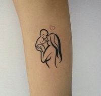 Mother and son tattoo