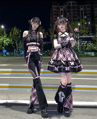 Kawaii Harajuku Black Pink Outfits ON812