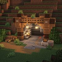 Minecraft Mine Entrance Design EASY in Survival