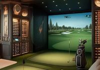 Luxury Basement Golf Simulator Inspiration 🏌️‍♀️💎 Transform Your Lower Level into a State-of-the-Art Golfing Oasis! Discover aspirational ideas to create the ultimate high-end home golf simulator experience. Get tips on designing a pro-caliber golf enclosure with theater-quality screens, premium surfaces and lighting. Choose top-rated launch monitors, high-speed cameras and elite simulation software for unparalleled realism. Play breathtaking replicas of iconic courses from around the globe. Capture every shot detail to elevate your game. Enjoy year-round golf no matter the weather!