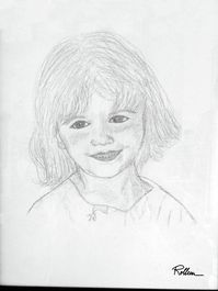 Little Maddie Drawing by Rolleen Carcioppolo