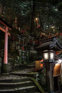 Mitsurugi-sha in Fushimi Inari Shrine  Photographed at Fushimi Inari Shrine, Kyoto.   伏見稲荷にて。