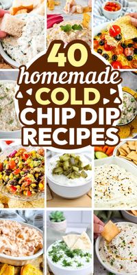 40 of the Best Homemade Cold Chip Dip Recipes - these Yummy Dips are fantastic Easy Appetizers For A Party. Snack Dip, Party Food Appetizers, Dip Recipes Easy, Delicious Dips, Dip For Potato Chips, Homemade Dips For Chips, Party Appetizers Easy