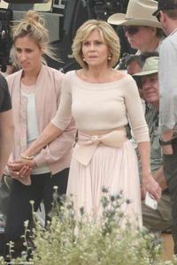 Star-studded: Lily Tomlin, who plays Bud's adoptive mother Frankie, and Jane Fonda (pictur...