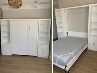 Do you have a small space and need a clever bedroom setup? Consider a Murphy wall bed. These space-saving wonders maximize your square footage while keeping things stylish. Perfect for you or your guests, a Murphy bed is a smart investment. And if you’re already a Murphy bed fan, let us know how you like your bed! 😉

Contact us to find out more or if you would like to schedule an in-person free consultation either in your home or our showroom in Largo, Florida.

727-522-2700 
contact@accentwoodworking.com
2233 34th Way North, Largo, FL 34683
