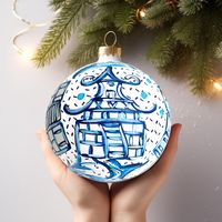 Chinoiserie Christmas Ornaments,blue and White, Decor, Hand Painted, Decoration, Christmas Ornament - Etsy