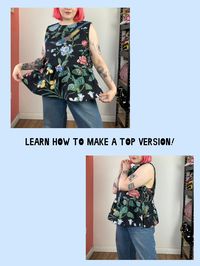 The Kitty Apron Dress Upcycle Sewing Pattern Sizes XS-5XL Video Tutorial Upcycling Tutorial Downloadable PDF Scarf Dress Apron Top - Etsy Polska