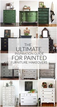 The Ultimate Inspiration Guide For Painted Furniture Makeovers and Ideas. #paintedfurniture #furnituremakeovers #chalkpaint #milkpaint