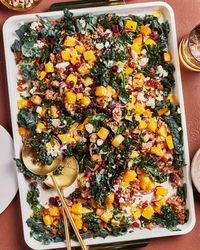 Sheet Pan Warm Kale Salad