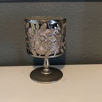 Bath & Body Works Floral Diamond Candle Holder Silver Never Used