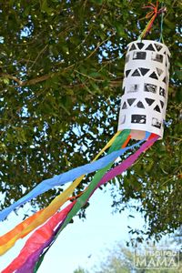 Have you ever done any STEAM projects with your kids? A STEAM Filled Rainbow Windsock Art Project for Kids - Combining Science, Technology, Engineering, Art, and Math at B-Inspired Mama