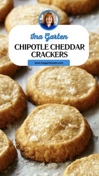 Ina Garten’s Chipotle Cheddar Crackers recipe is made with unsalted butter, aged Cheddar cheese, all-purpose flour, ground chipotle powder, kosher salt, and flaked sea salt. This delicious Chipotle Cheddar Crackers recipe creates a tasty snack that takes about 1 hour and 30 minutes to prepare and can serve up to 24 to 28 people.  This Chipotle Cheddar Crackers Recipe Is From Go-To Dinner Cookbook by Ina Garten.