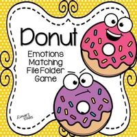 Donut Emotions Matching File Folder Game {24HR... by Limars Stars | Teachers Pay Teachers