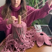 Rachel | Fiber Art & Supplies | LEARN HOW TO MAKE THIS 🌸 I just finished creating the pattern for this macramé lampshade and it is by far my favorite pattern I've ever… | Instagram