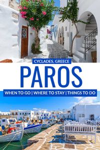 Dreaming of a trip to the Greek islands? This brief travel guide to Paros shares tips for the best time to visit, where to stay, and things to do on this popular island destination in the Cyclades. #Greece #Paros #Cyclades #travel #traveltips #GreeceTravel #GreekIslands