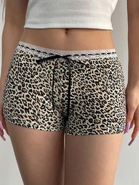 ⚡Buy 2024 Low Rise Leopard Print Lace Trim Shorts Brown L under $15.00 in Shorts at AnotherChill.com Online. Style: Casual/Street/Punk/Vintage/Y2K/Hip Pop/Preppy/.... Fabric Content: Polyester, Spandex, .... Fit Type: Regular fit. ✓2024 S/S OUTFITS. Check reviews and buy Low Rise Leopard Print Lace Trim Shorts today.