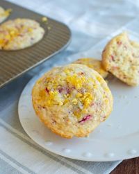 Cranberry Orange Sourdough Muffins