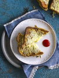 Grilled cheese is one of the most comforting, healing dishes out there and only uses a few ingredients. The same applies for eggy bread, so it made sense to Dan Doherty to combine them. Eat for breakfast, lunch or dinner, though maybe not every day.