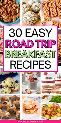 Fun, quick and easy road trip meals to pack for breakfast that kids and adults will actually eat. Healthy road trip meals to pack for family vacations. Tasty road trip meals for kids | Lots of road trip breakfast ideas and recipes to make long car rides simple and easy | Travel food ideas for kids | Travel food ideas for adullts | Travel food ideas for road trips with kids | Travel breakfast ideas road trips | Quick breakfast recipes