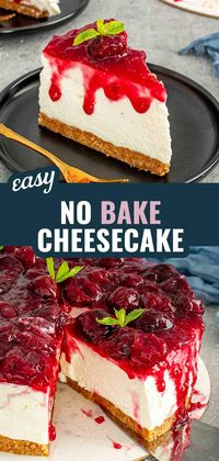 This No Bake Cheesecake is the perfect dessert for any occasion—rich, creamy, and no oven needed! 🍰 #NoBakeCheesecake #EasyDesserts #CheesecakeLovers #NoBakeDesserts #SweetTreats