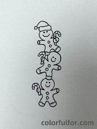 A collection of cute and easy Christmas drawing ideas for your bullet journal, notebook, sketchbook or doodle page, perfect for beginner artists.