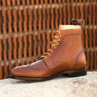 A classic lace-up brogue boot by Civardi, handmade in quality full-grain leather. The Jimmy Brogue boots are crafted on Goodyear-welted soles and can be fully customized online! Choose from a huge range of leathers, suedes and fabrics to design the boot of your dreams. Free worldwide shipping on all orders. #brogueboot, #leatherboots, #menscustomboots