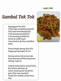 Resep sambal tok tok #Sauce