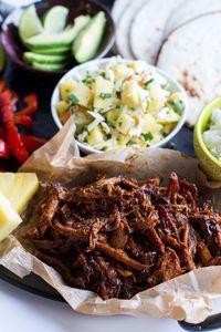 Hawaiian Hula Pork Fajitas with Pineapple Slaw + Coconut Rice. - Half Baked Harvest