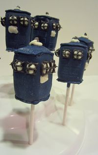 TARDIS Cake Pops