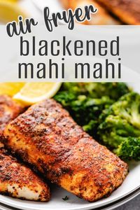 Air Fryer Blackened Mahi Mahi brings a restaurant-quality seafood dish to your dining table in about 20 minutes! Our Blackened Mahi Mahi recipe uses a blend of bold Cajun spices to perfectly complement the mild flavor of this white fish, creating a quick and easy dinner option.