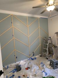 DIY Herringbone Wall