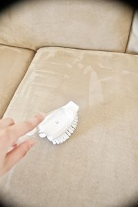 How to clean a microfiber couch.  Not only do my couches look AMAZING they are sanitized