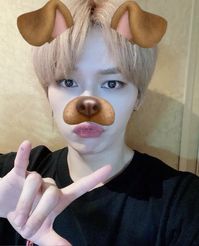 lee know selca snapchat dog filter