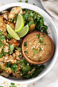 Coconut Chicken with Peanut Sauce